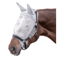 Waldhausen anti-vliegenmasker voor halster Premium bescherming voor de oren Zwart