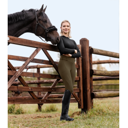 Legging d'équitation thermique ELT Rena femme Brun vert Marron