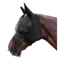 Masque anti-mouches Waldhausen Puck franges nasales Noir Masque anti-mouches Waldhausen Puck franges nasales Noir