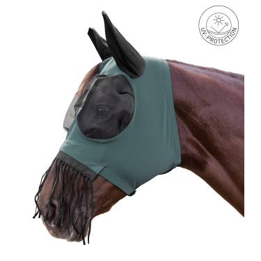 Masque anti-mouches Waldhausen Puck franges nasales Vert pin