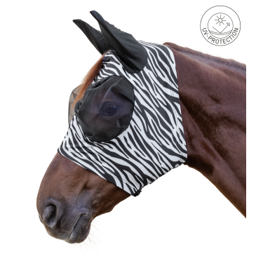 Masque anti-mouches Waldhausen Puck Zebra Noir / blanc Masque anti-mouches Waldhausen Puck Zebra Noir / blanc