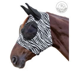Waldhausen Puck Zebra vliegenmasker Zwart / wit
