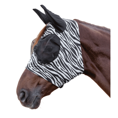 Waldhausen Puck Zebra vliegenmasker Zwart / wit