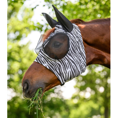 Masque anti-mouches Waldhausen Puck Zebra Noir / blanc Masque anti-mouches Waldhausen Puck Zebra Noir / blanc