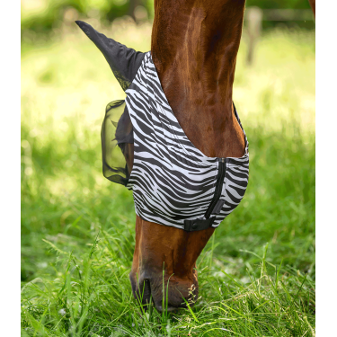 Waldhausen Puck Zebra vliegenmasker Zwart / wit