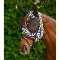 Masque anti-mouches Waldhausen Puck Zebra Noir / blanc Masque anti-mouches Waldhausen Puck Zebra Noir / blanc