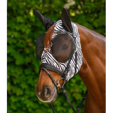 Masque anti-mouches Waldhausen Puck Zebra Noir / blanc Masque anti-mouches Waldhausen Puck Zebra Noir / blanc