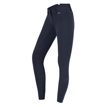Pantalon d'équitation ELT Micro Sport silicone taille haute Bleu nocturne