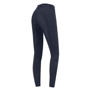 Pantalon d'équitation ELT Micro Sport silicone taille haute Bleu nocturne