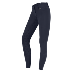 Pantalon d'équitation ELT Micro Sport silicone taille haute Bleu nocturne