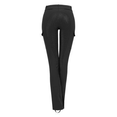 Pantalon d'équitation ELT Micro Jodhpur Cargo silicone Noir