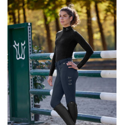 Pantalon d'équitation ELT Maja Glam Curved taille haute Bleu profond Pantalon d'équitation ELT Maja Glam Curved taille haute Bleu profond