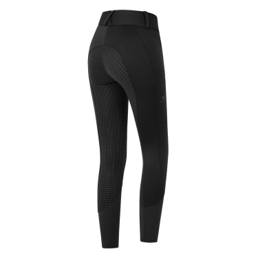 Pantalon d'équitation ELT taille haute Essential silicone Noir