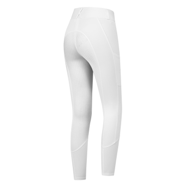 Pantalon d'équitation ELT taille haute Essential silicone Blanc