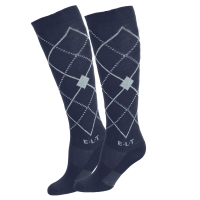 Chaussettes d'équitation ELT Argyle Bleu profond / bleu pierre Chaussettes d'équitation ELT Argyle Bleu profond / bleu pierre