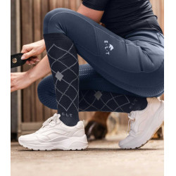 ELT Argyle paardrijsokken Diepblauw / steenblauw ELT Argyle paardrijsokken Diepblauw / steenblauw