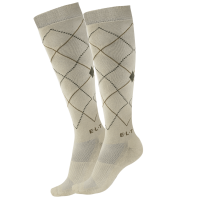 Chaussettes d'équitation ELT Argyle Noir / bleu pierre Chaussettes d'équitation ELT Argyle Noir / bleu pierre