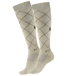 ELT Argyle paardrijsokken Grijsbeige ELT Argyle paardrijsokken Grijsbeige