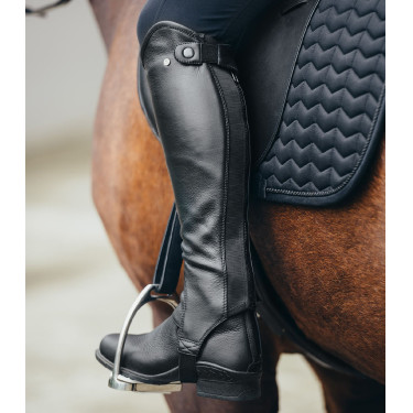 Mini-chaps en cuir ELT Classic Noir
