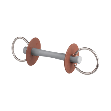 Mors de filet Beris canon Comfort anneau 7,5 cm Doux Gris