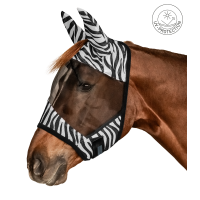 Waldhausen Zebra vliegenmasker Zwart / wit Waldhausen Zebra vliegenmasker Zwart / wit