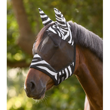 Waldhausen Zebra vliegenmasker Zwart / wit