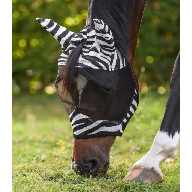 Masque anti-mouches Waldhausen Zebra Noir / blanc