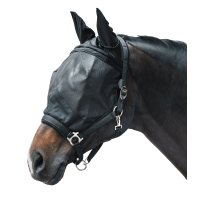 Masque anti-mouche Waldhausen Premium avec licol Noir Masque anti-mouche Waldhausen Premium avec licol Noir