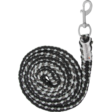 Longe van halster Waldhausen Plus met musketon Zwart / grijs