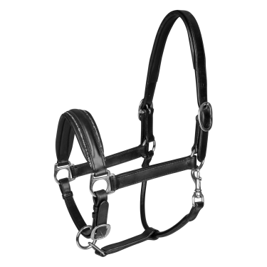 Waldhausen S-Line halster in Glamour-leer Zwart