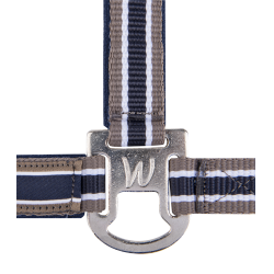 Licol Waldhausen Atheltic Bleu nocturne / taupe Blanc