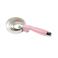 Étrille métallique Waldhausen ronde poignée en gel Linnea rose Étrille métallique Waldhausen ronde poignée en gel Linnea rose
