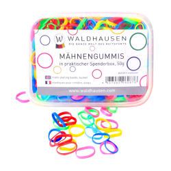 Élastiques Waldhausen extra larges à natter multicolore boîte Multicouleur Multi-couleurs