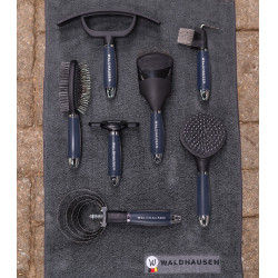 Brosse équitation Waldhausen à longs poils et poignée gel