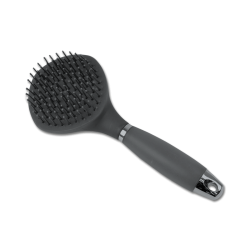 Brosse équitation Waldhausen à longs poils et poignée gel