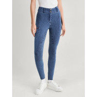 Pantalon Tommy Hilfiger Equestrian Texas Denim full grip femme Heritage Bleu