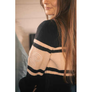 Pull Pénélope Noris Noir / camel