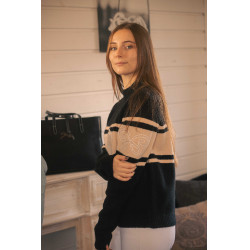 Pull Pénélope Noris Noir / camel