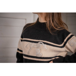 Pull Pénélope Noris Noir / camel