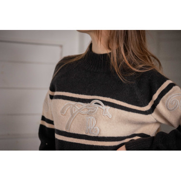 Trui Pénélope Noris Zwart / camel