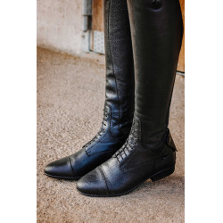 Bottes cuir à lacets Equithème Noir