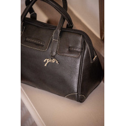 Sac à main élégant en cuir Pénélope Maëlys PM Cognac