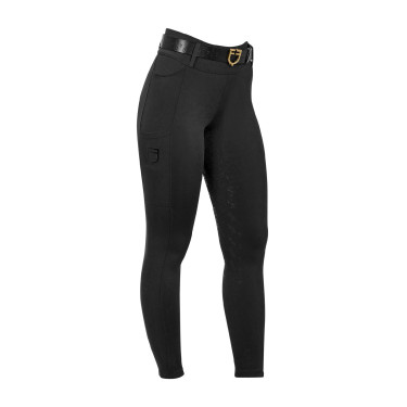 Meisjeslegging met hoge taille full grip met lusjes Equestro kinderen