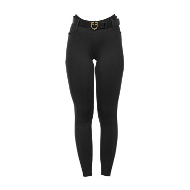 Meisjeslegging met hoge taille full grip met lusjes Equestro kinderen