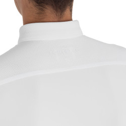 Polo de concours homme avec empiècements en mesh et en côtes Equestro