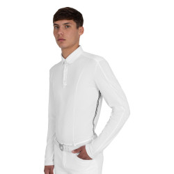 Polo de concours homme avec empiècements en mesh et en côtes Equestro