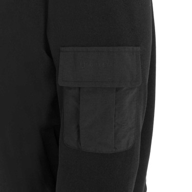 Heren fleece sweater met ronde hals met zijzak Equestro Heren fleece sweater met ronde hals met zijzak Equestro