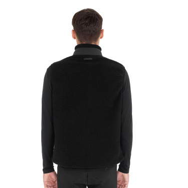 Veste sans manches homme en polaire teddy poche frontale Equestro Veste sans manches homme en polaire teddy poche frontale Equestro