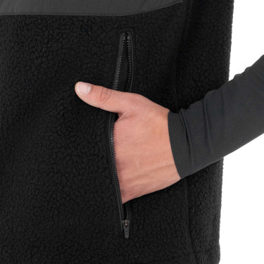 Heren bodywarmer van teddyfleece met borstzak Equestro Heren bodywarmer van teddyfleece met borstzak Equestro