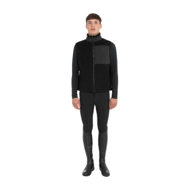 Veste sans manches homme en polaire teddy poche frontale Equestro Veste sans manches homme en polaire teddy poche frontale Equestro